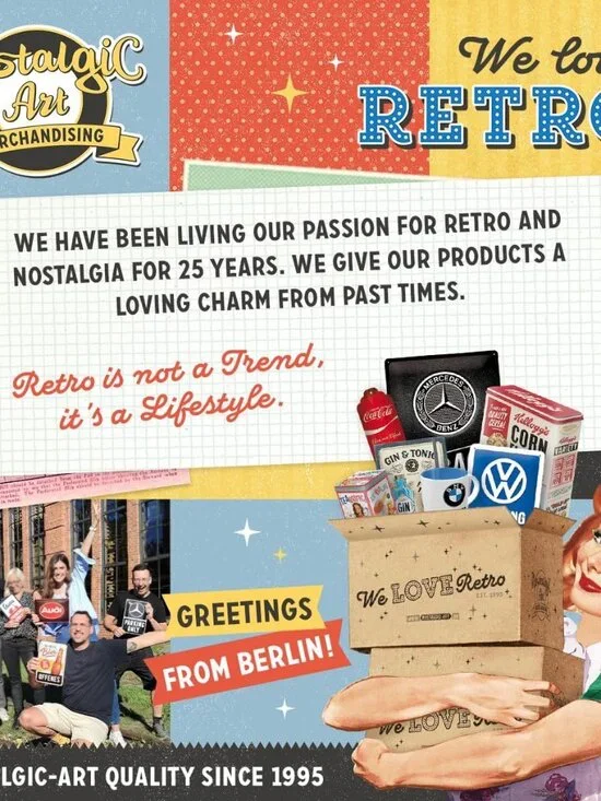 Retro storage tin box flat, 84.5 oz, Cookies 'n' Biscuits – Gift idea for your h - Picture 6 of 6